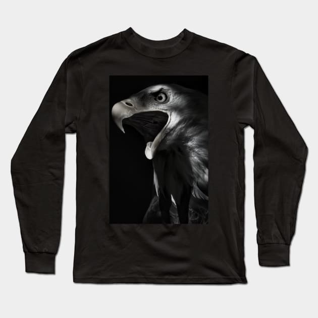 Eagle Out of Darkness Long Sleeve T-Shirt by SHWILDLIFE